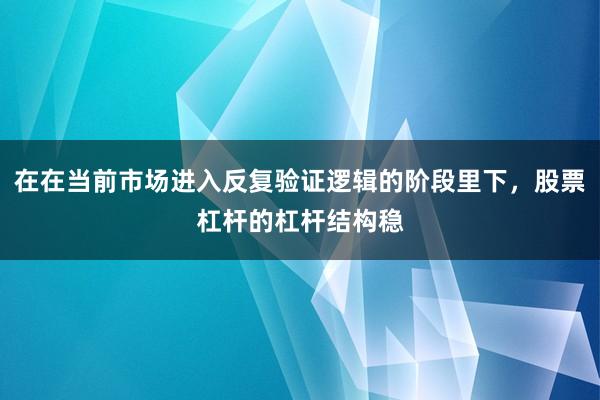 在在当前市场进入反复验证逻辑的阶段里下，股票杠杆的杠杆结构稳