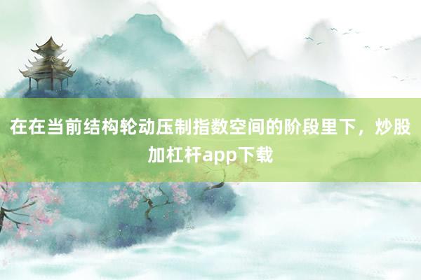 在在当前结构轮动压制指数空间的阶段里下,炒股加杠杆app下载