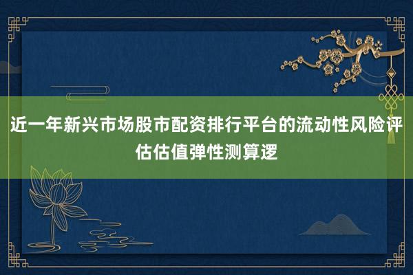 近一年新兴市场股市配资排行平台的流动性风险评估估值弹性测算逻